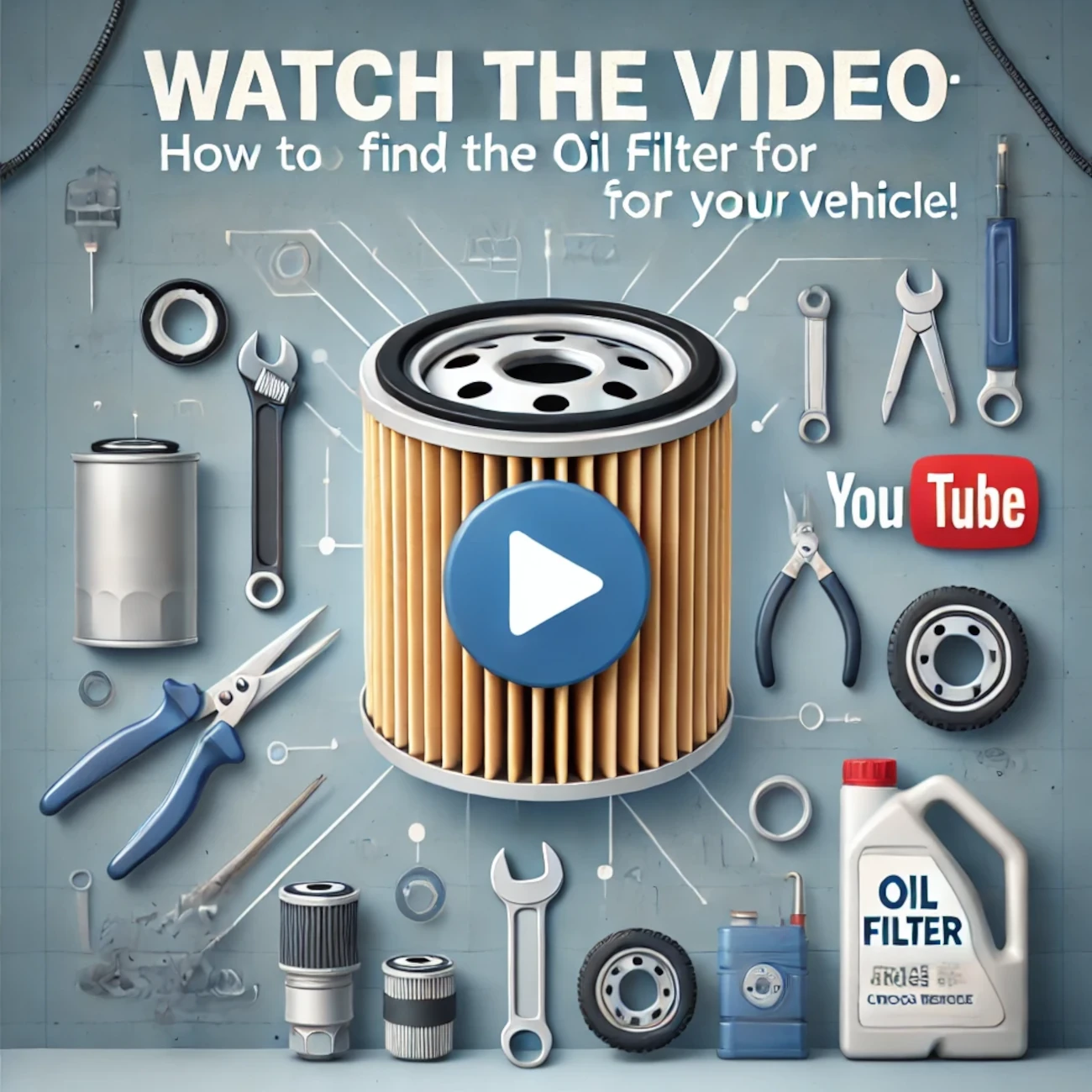 image created for your blog article about oil filter cross-reference tools. It highlights that there is a video on YouTube related to the content. You can use this image to enhance the visual appeal of your article!